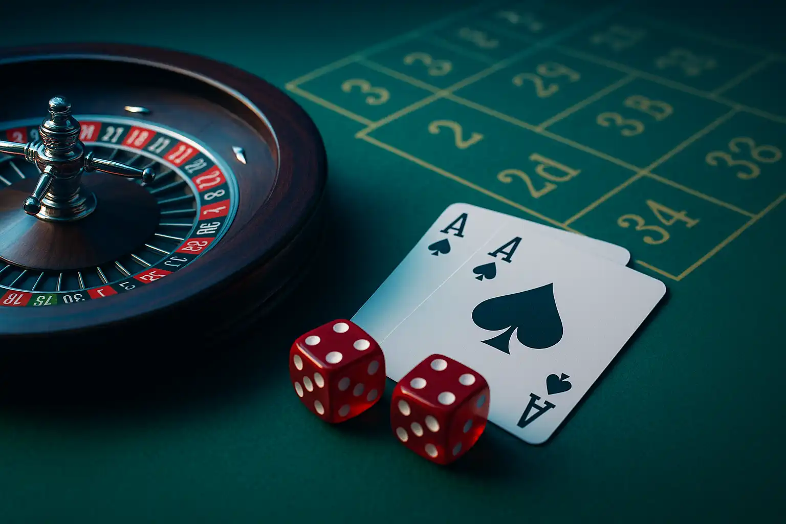 Table de jeux classiques comme le blackjack et la roulette sur Westace Casino